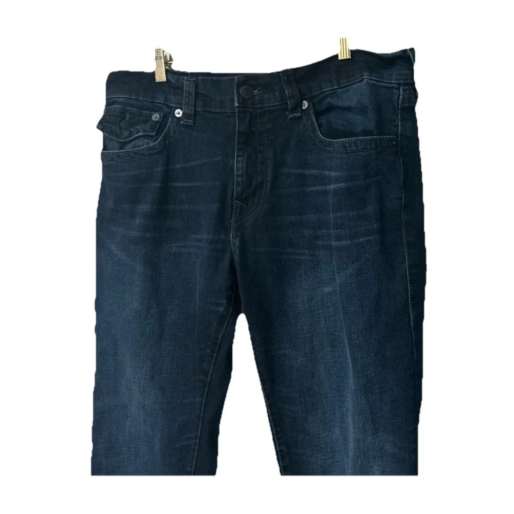 True Religion Geno Big T Flap Pocket Relaxed Slim Fit Jeans Men's Size 36x32.5